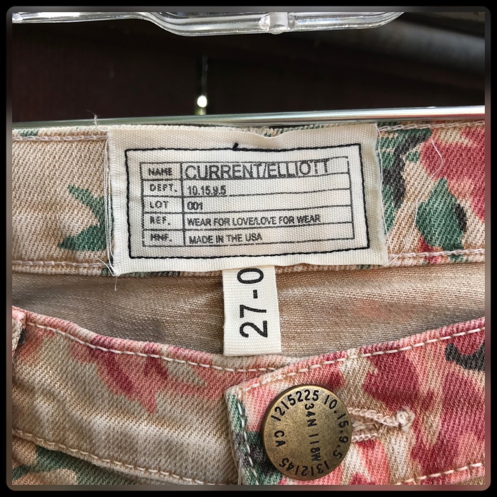 Current/Elliott Haystack floral skinny jeans - Picture 6 of 7